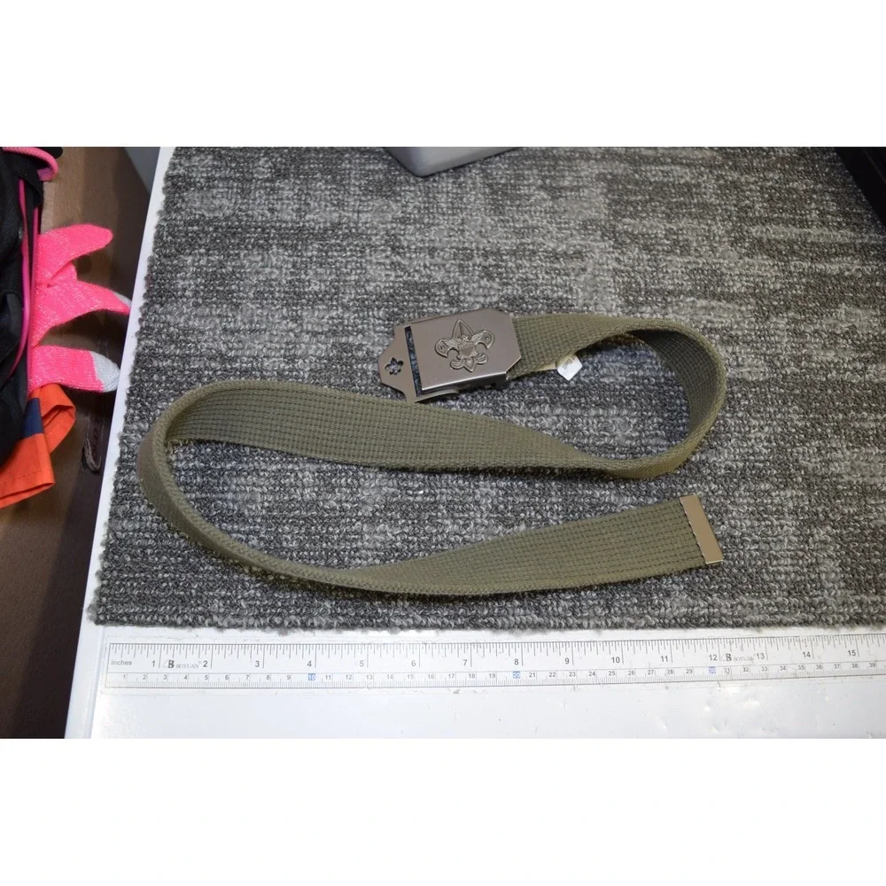 Boy Scout Official Green Official Uniform Belt + Buckle S/M 32
